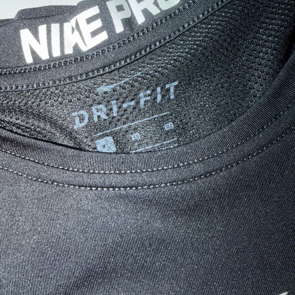 NWT Men's XL Nike Pro Black Dri-Fit Compression Long Sleeve Shirt (L) - Picture 6 of 6